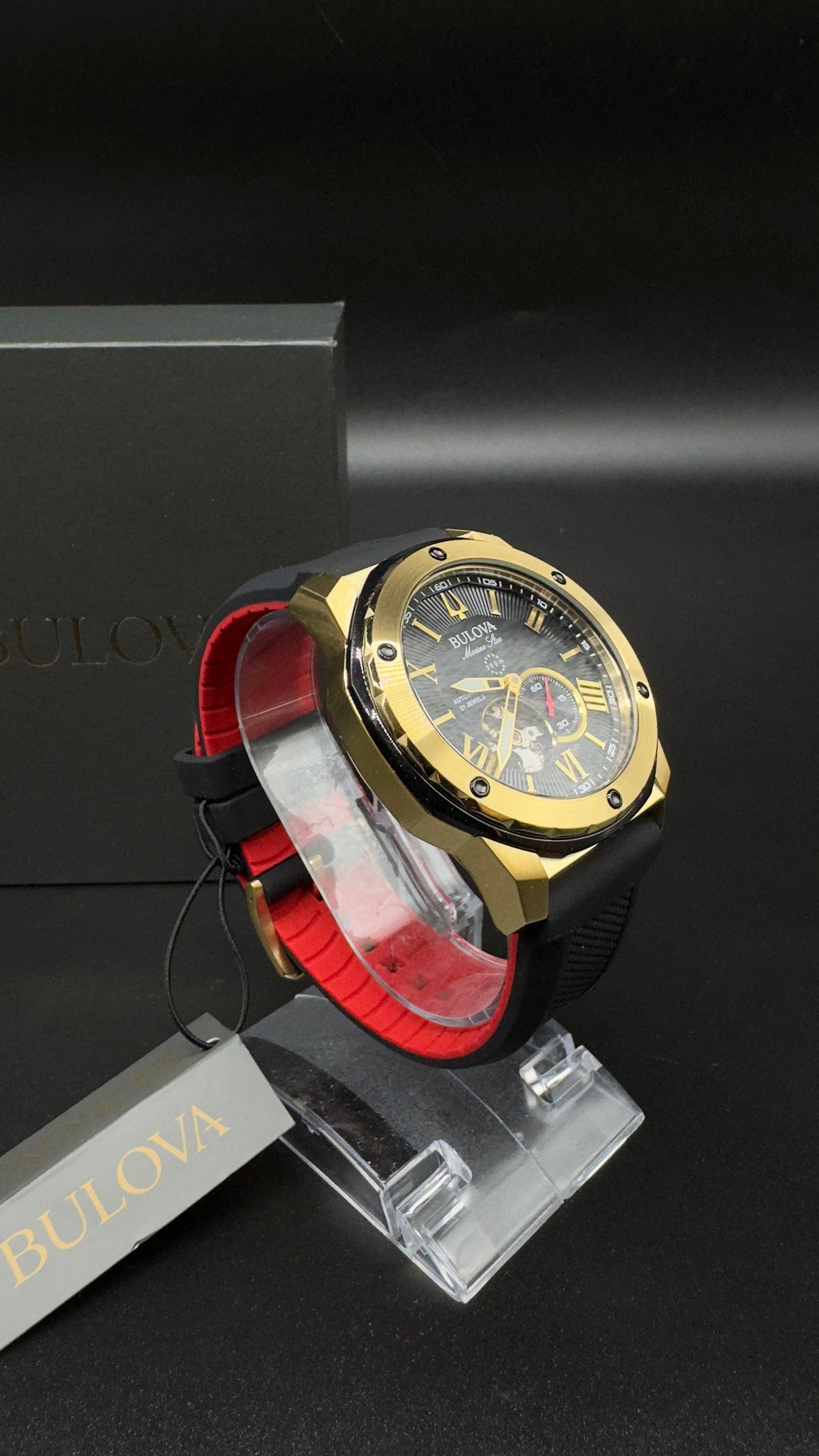 Bulova Marine Star Automatic Black Dial Men's Watch