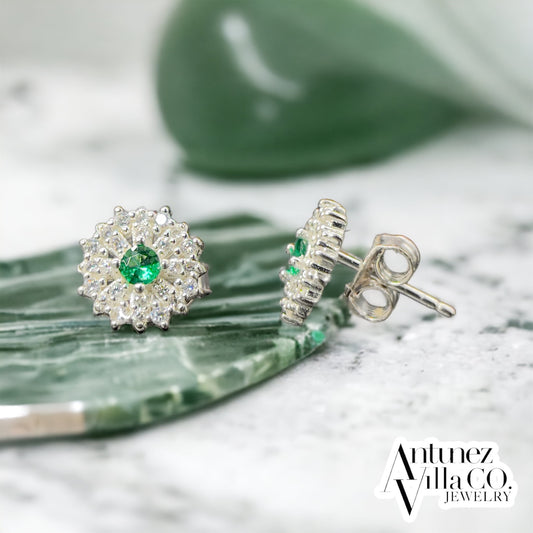 Green Serenity Zirconia Earrings