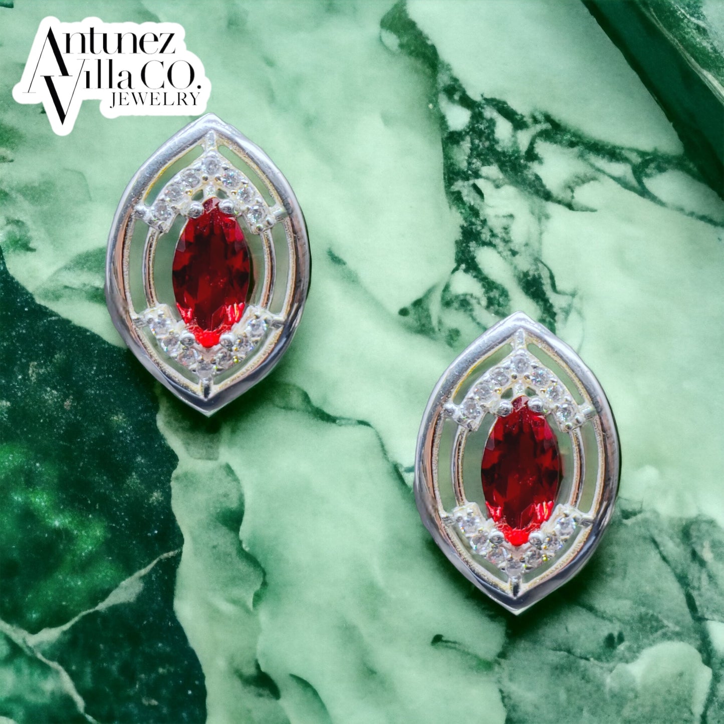 Radient Scarlet Elegance Earrings